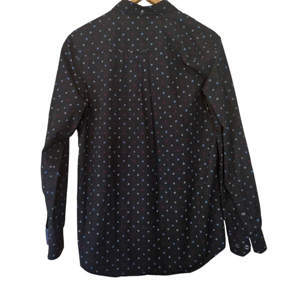 Ben Sherman Black Geometric Print Long Sleeve Button Down Shirt - Picture 3 of 12